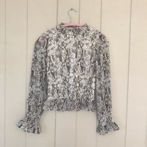 Japna Snakeskin Print Blouse